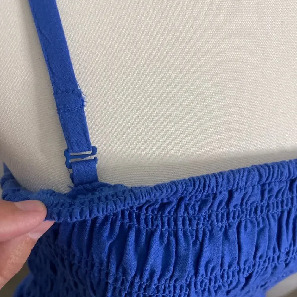 Fit & Flare Eyelet-Embroidered Smock Dress NWT - Picture 3 of 11